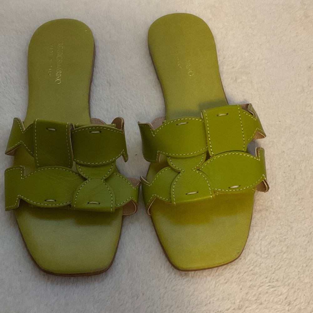 Lime Green Women's Slide Sandals